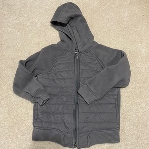 Old navy size 5 boys gray fleece zip up